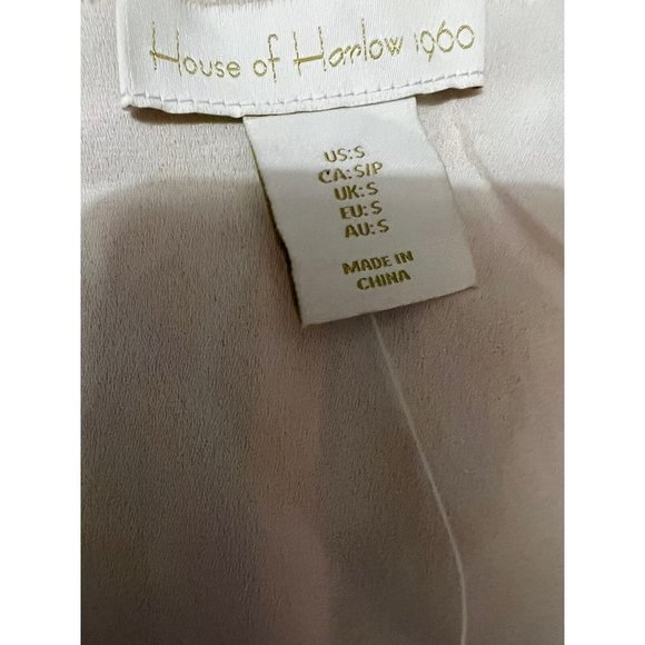 HOUSE OF HARLOW 1960 FLORAL PEACH MAXI DRESS RUFFLED TIERED METALLIC SIZ… - Picture 9 of 11